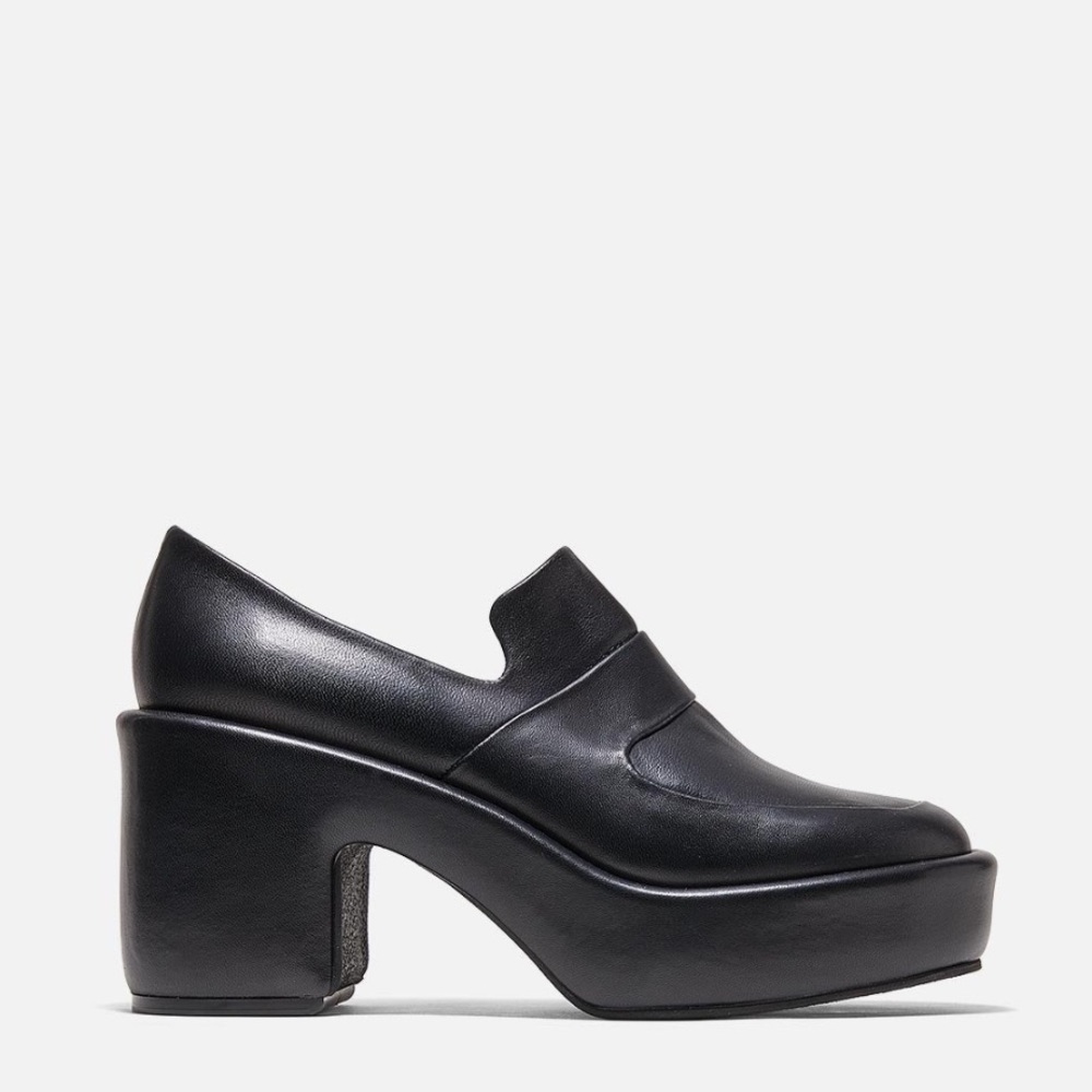 Clergerie Paris Devin Lambskin Platform Loafer 5.5 Black Robert Clergerie EU 36